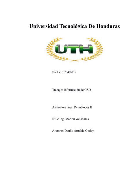 Imforme de la tarea de GSD terecer parcial .